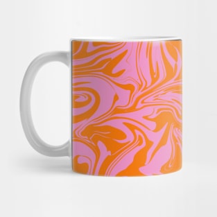 Orange and Pink random swirls Mug